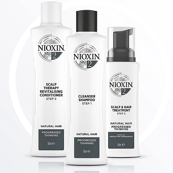 Kit system 2 pentru par 300 ml sampon + 300 ml balsam + 100 ml tratament