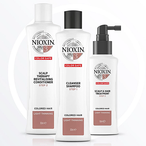 Kit system 3 pentru par 300 ml sampon + 300 ml balsam + 100 ml tratament