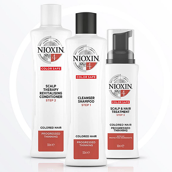 Kit system 4 pentru par 300 ml sampon + 300 ml balsam + 100 ml tratament 