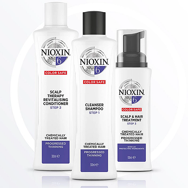Kit system 6 pentru par 300 ml sampon + 300 ml balsam + 100 ml tratament
