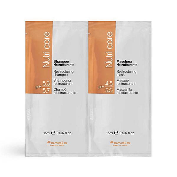 Sampon si masca restructuranta pentru par uscat si deteriorat 15ml + 15ml nutri care