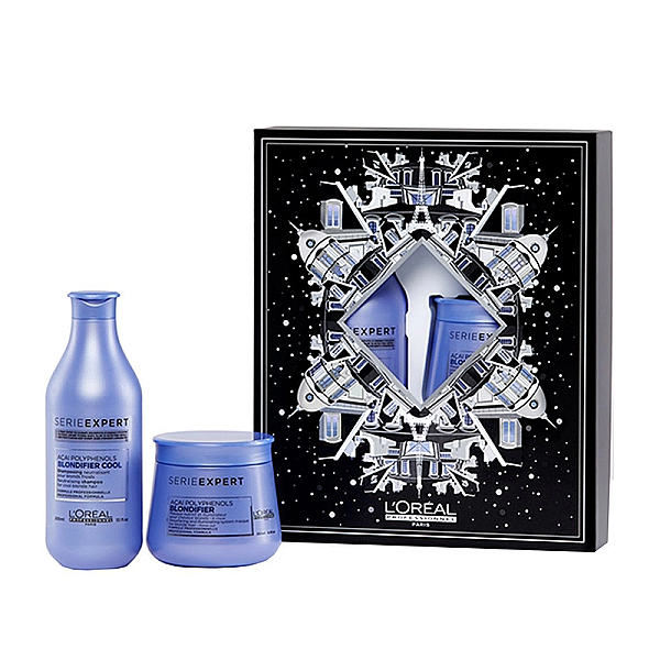 Set cadou pentru par blond - sampon 300 ml + masca 250 ml serie expert blondifier 