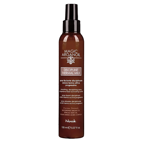 Spray pentru netezirea parului cu protectie termica magic argan oil discipline thermal milk 