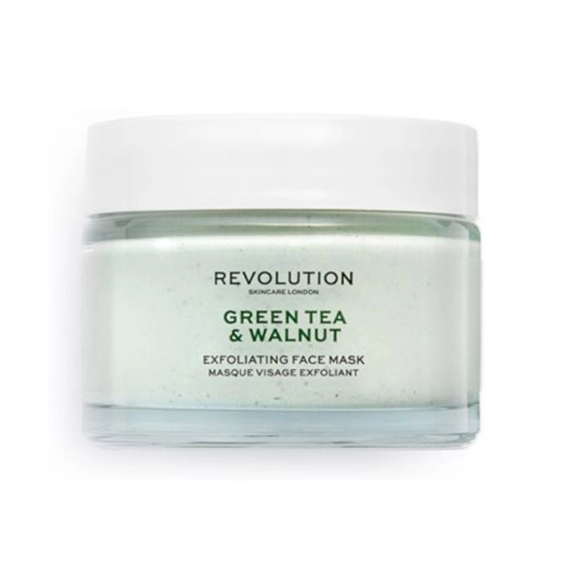 Masca de fata - green tea & walnut exfoliating face mask