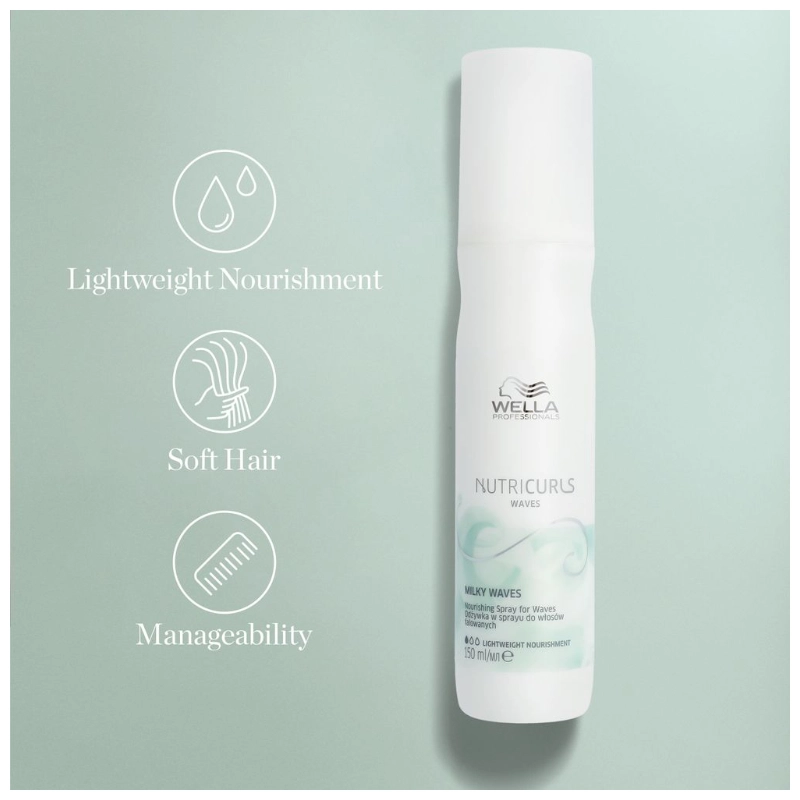 Spray nutritiv pentru par ondulat nutricurls milky waves nourishing spray for waves
