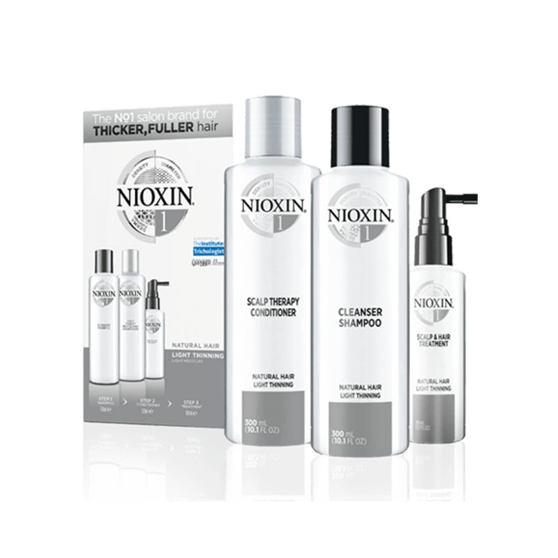 Kit system 1 pentru par 300 ml sampon + 300 ml balsam + 100 ml tratament