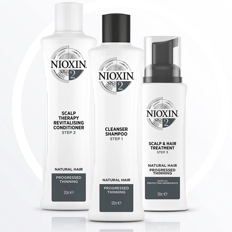 Kit system 2 pentru par 300 ml sampon + 300 ml balsam + 100 ml tratament
