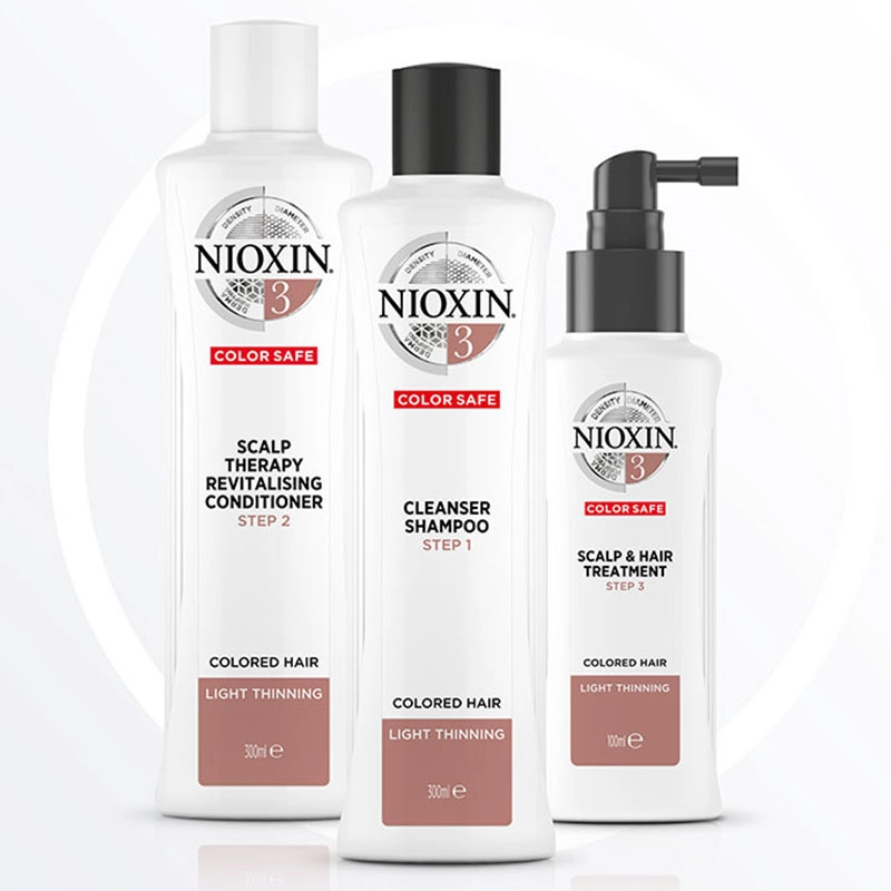 Kit system 3 pentru par 300 ml sampon + 300 ml balsam + 100 ml tratament