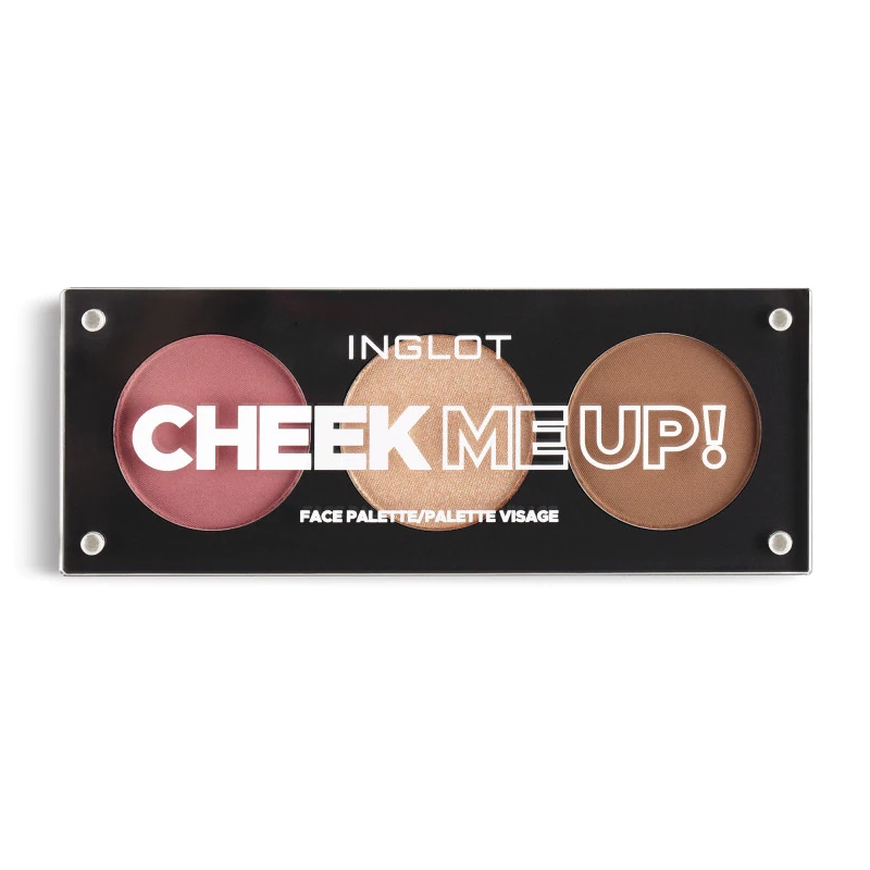 Paleta trio blush, iluminator si sculpting cheek me up