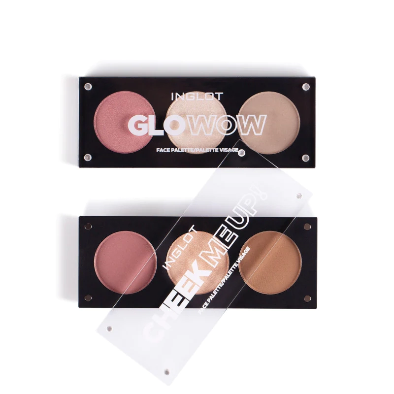 Paleta trio blush, iluminator si sculpting glowow