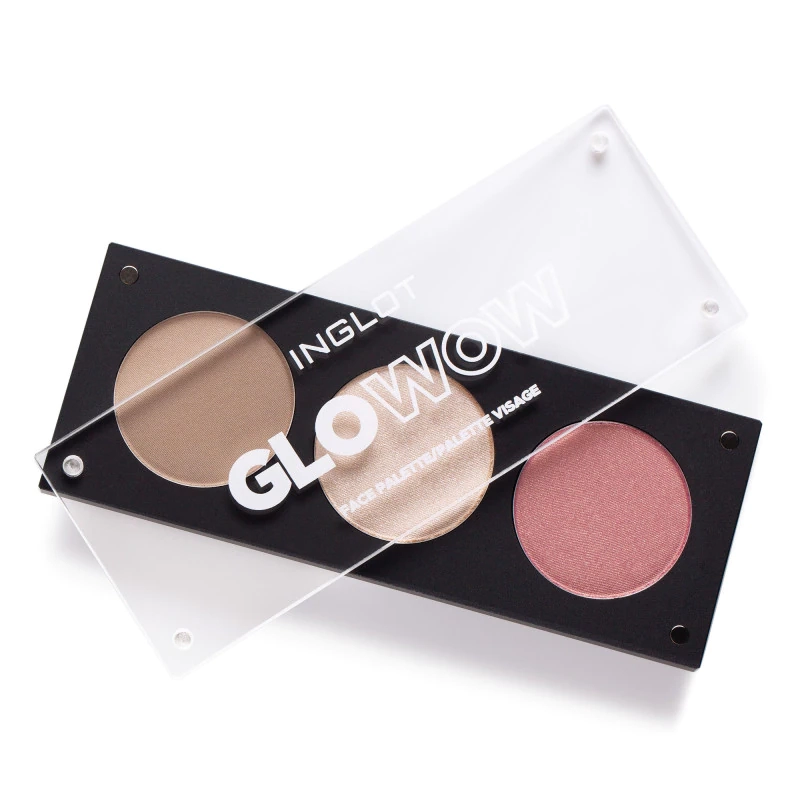 Paleta trio blush, iluminator si sculpting glowow