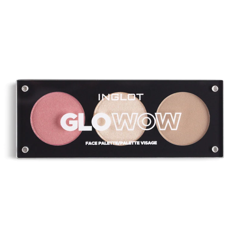 Paleta trio blush, iluminator si sculpting glowow