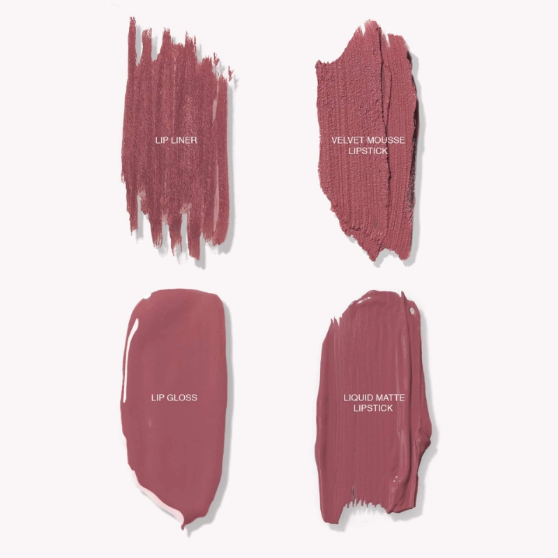 Set 2 rujuri mate, gloss si creion contur stone lip set limited edition