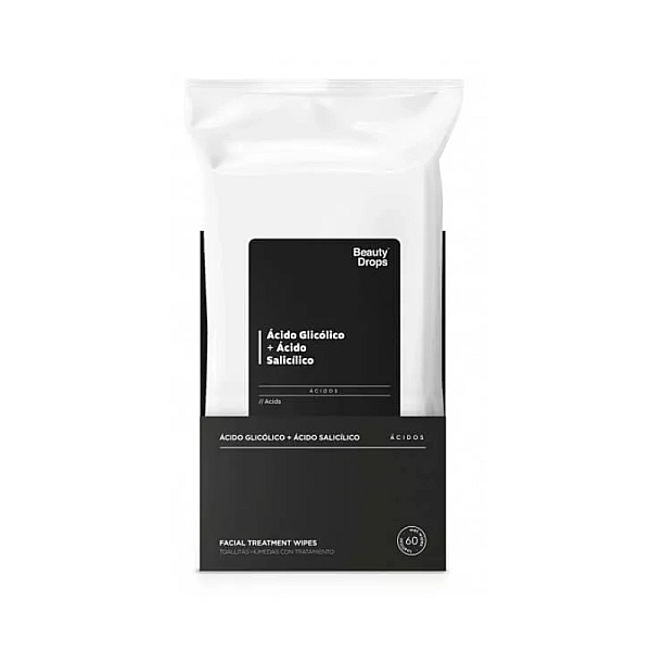 Servetele faciale cu acid glicolic si acid salicilic, 60 buc