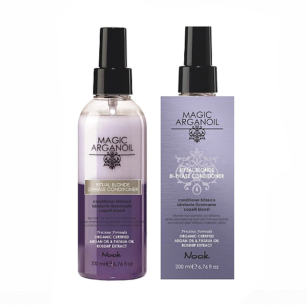 Balsam iluminant fara clatire magic argan oil ritual blonde 2-phase conditioner
