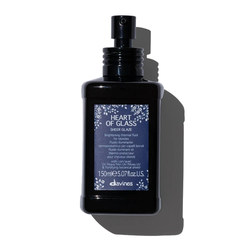 Ser iluminator pentru par blond cu protectie termica heart of glass sheer glaze