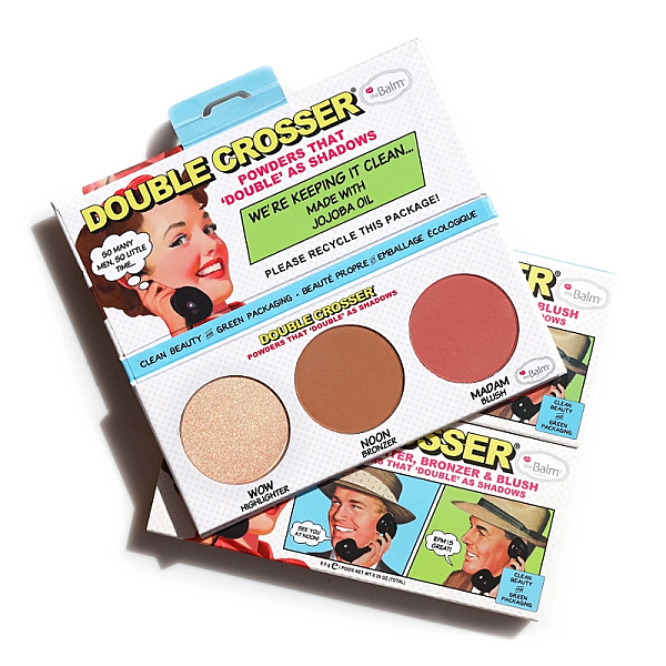 Paleta trio blush, bronzer si iluminator double crosser