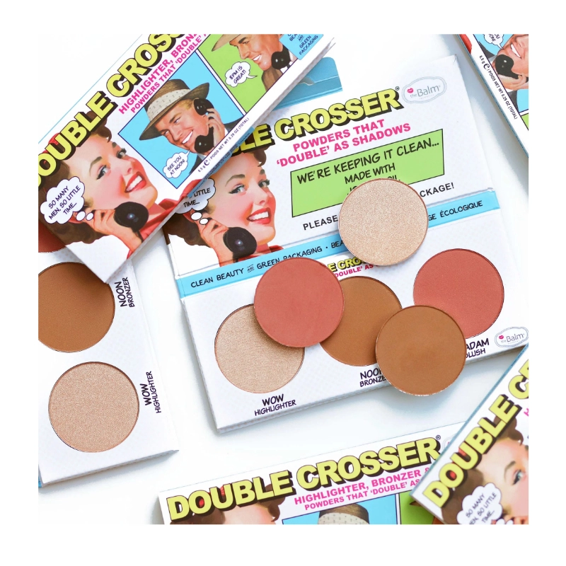 Paleta trio blush, bronzer si iluminator double crosser