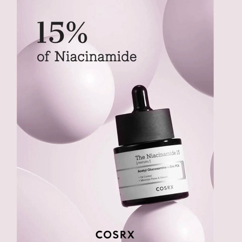 Serum pentru controlul sebumului cu 15% niacinamida