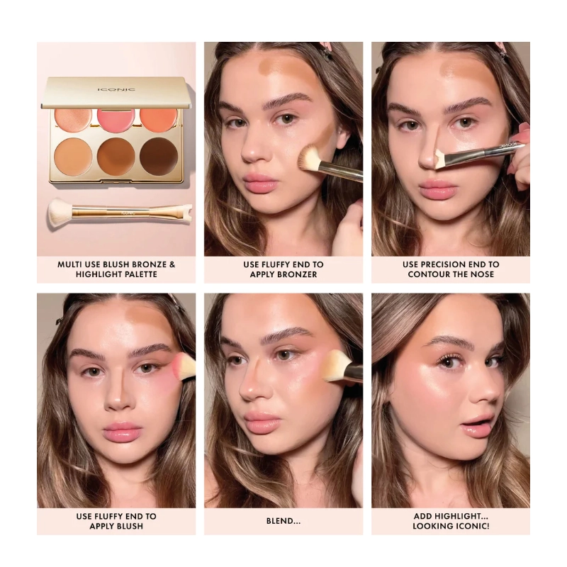 Paleta cremoasa multifunctionala pentru blush, iluminator si sculpting 