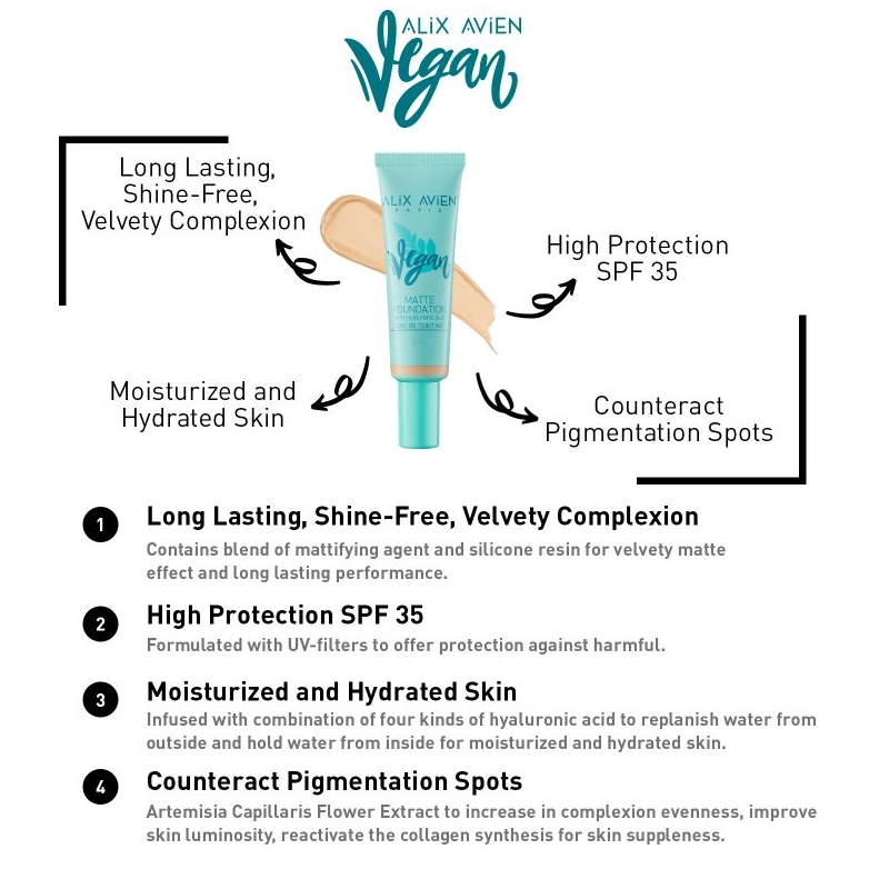Fond de ten vegan mat 30 ml