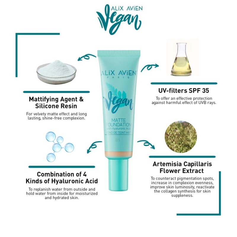 Fond de ten vegan mat 30 ml
