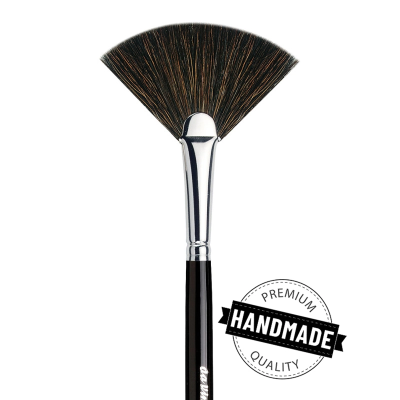 Pensula evantai din par natural de capra 4774-1