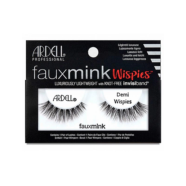 Gene false faux mink demi wispies