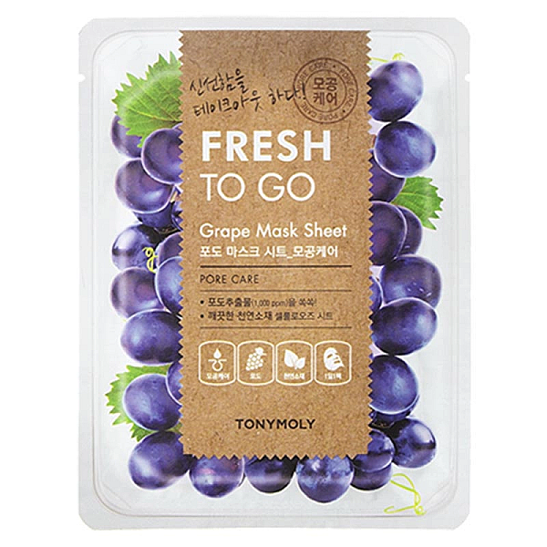 Masca pentru micsorarea porilor cu struguri, fresh to go, 25g