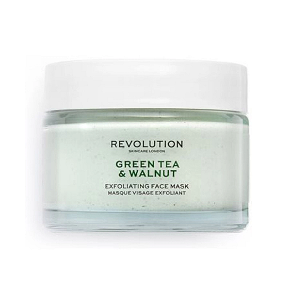 Masca de fata - green tea & walnut exfoliating face mask