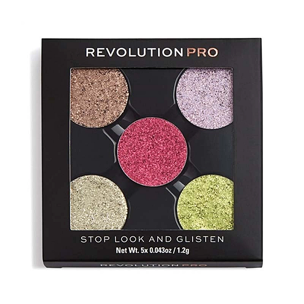 Paleta 5 glittere-refill pressed glitter eyeshadow pack-stop look and glisten
