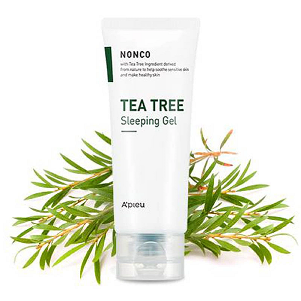 Gel facial pentru noapte, cu arbore de ceai