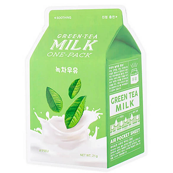 Masca green tea milk cu efect calmant