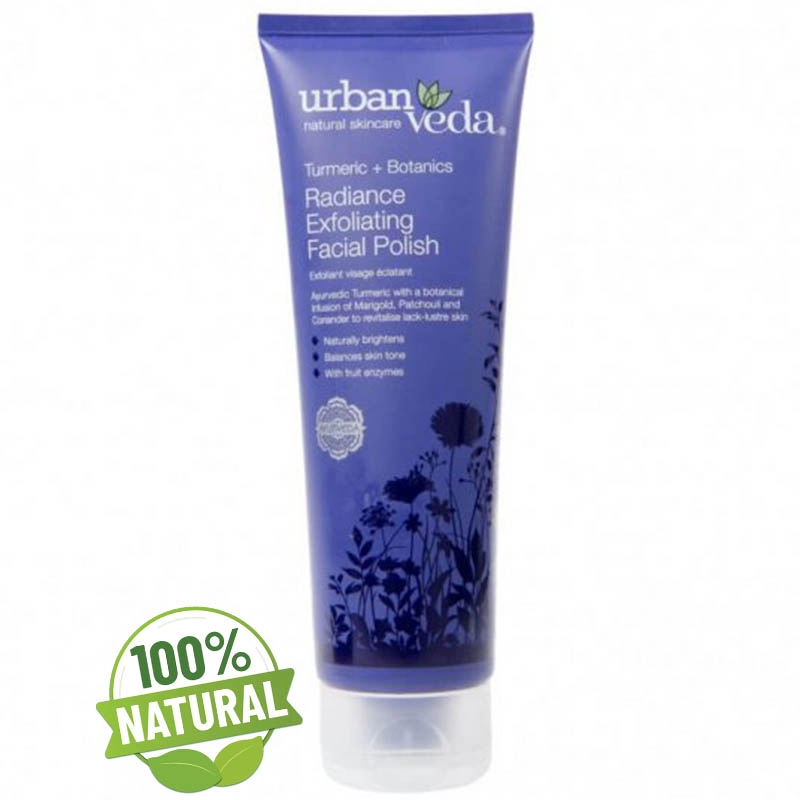 Exfoliant pentru curatare ten uscat cu extract de turmeric organic, radiance