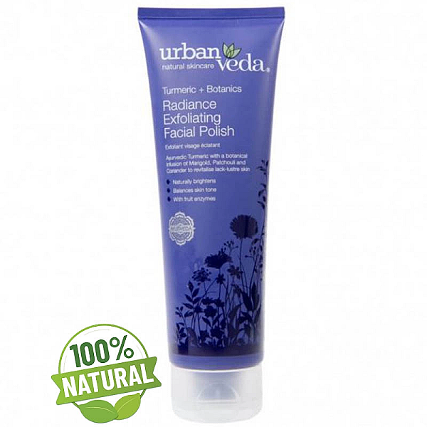 Exfoliant pentru curatare ten uscat cu extract de turmeric organic, radiance