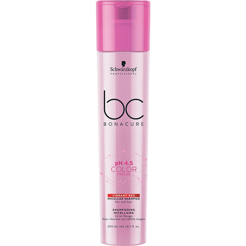 Sampon micelar cu reflexii de rosu vibrant bonacure color freeze 250 ml