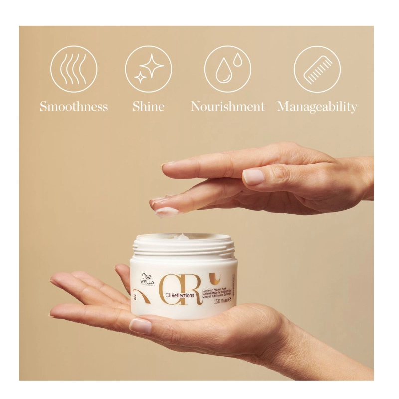 Masca hidratanata pentru un par stralucitor si catifelat oil reflections luminous mask