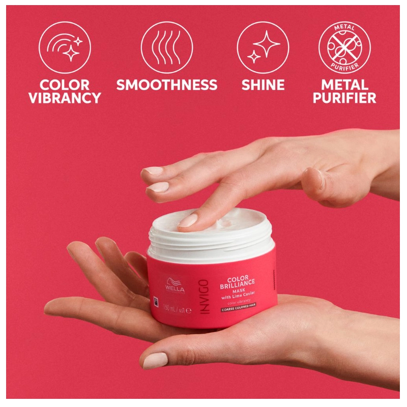 Masca pentru par vopsit cu structura puternica invigo brilliance mask coarse 